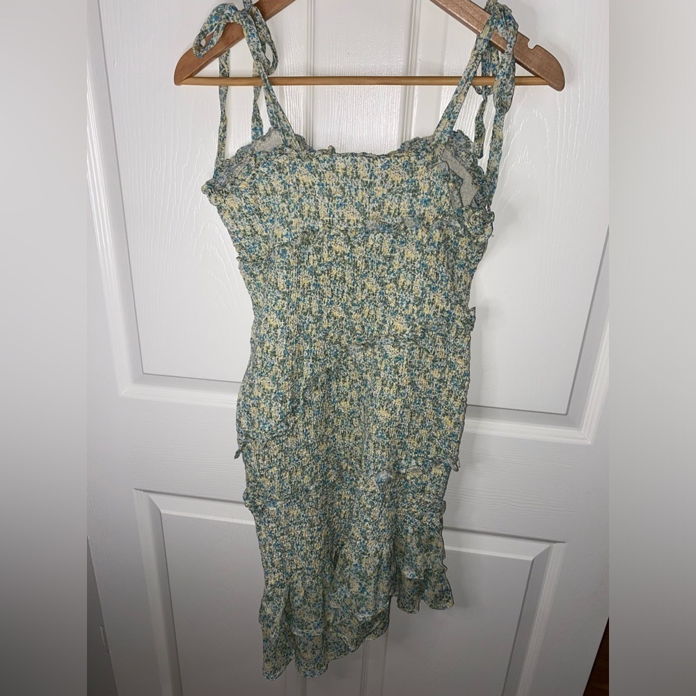 ASTR The Label Eastwick Dress NWOT – Yellow Green Floral, Boho Chic Cottagecore - Picture 9 of 12